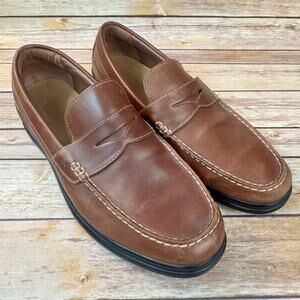 Cole Haan Grand OS Mens Cognac Brown Leather Slip On Loafer Shoes 12M